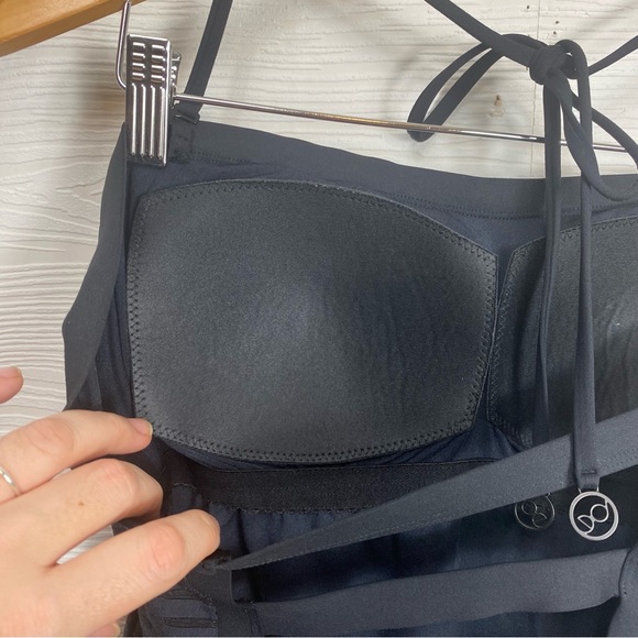 Bond-eye Australia Bandeau Ladder Back One Piece Swimsuit Black U.S. Size 10 - Picture 7 of 10